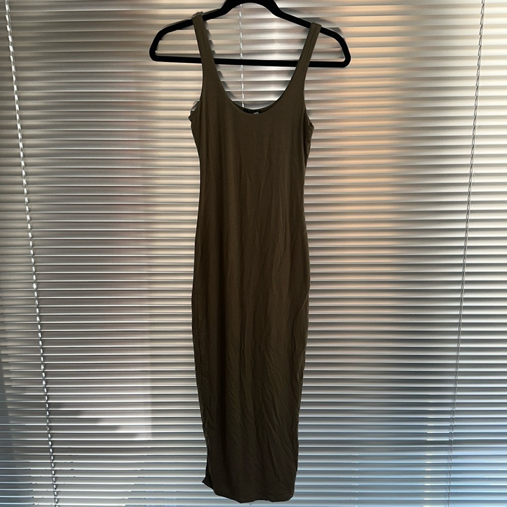 Olive green maxi dress